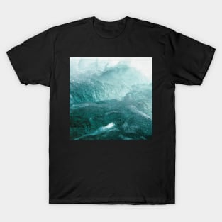 Blue Mountains Abstract Waves T-Shirt